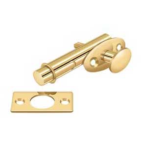 Deltana [MB175CR003] Solid Brass Door Mortise Bolt - Privacy - Polished Brass (PVD) Finish - 1 3/4" Backset