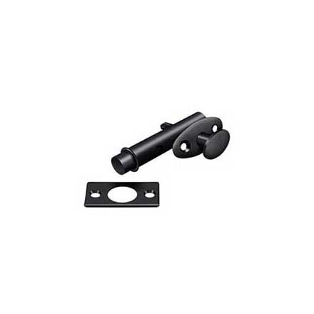 Deltana [MB175U19] Solid Brass Door Mortise Bolt - Privacy - Paint Black Finish - 1 3/4&quot; Backset