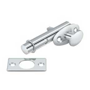 Deltana [MB175U26] Solid Brass Door Mortise Bolt - Privacy - Polished Chrome Finish - 1 3/4" Backset