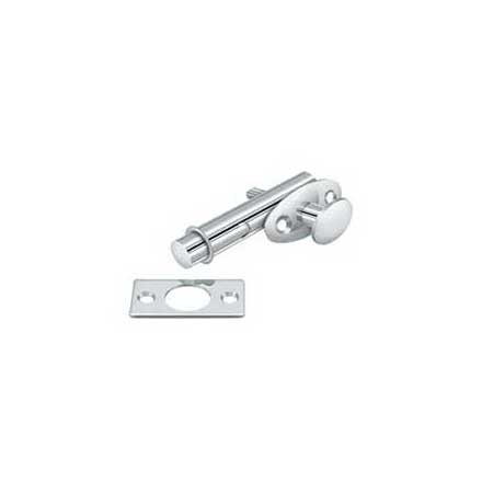 Deltana [MB175U26] Solid Brass Door Mortise Bolt - Privacy - Polished Chrome Finish - 1 3/4&quot; Backset