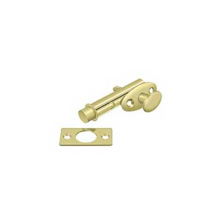 Deltana [MB175U3] Solid Brass Door Mortise Bolt - Privacy - Polished Brass Finish - 1 3/4&quot; Backset