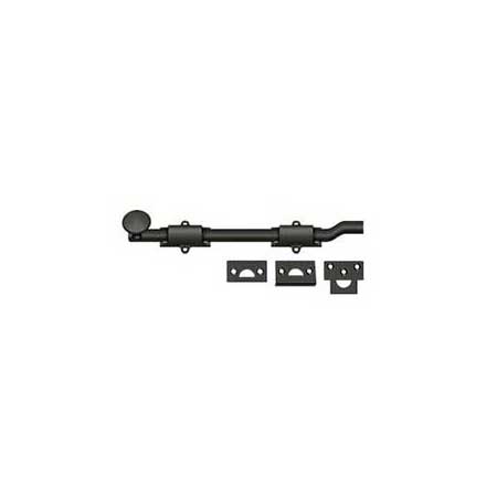 Deltana [FPG1010B] Solid Brass Door Slide Bolt - Offset - Traditional - Oil Rubbed Bronze Finish - 10" L