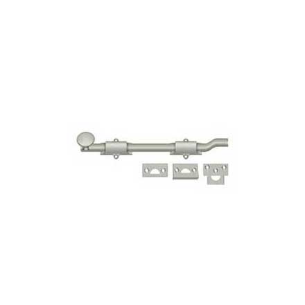 Deltana [FPG1015] Solid Brass Door Slide Bolt - Offset - Traditional - Brushed Nickel Finish - 10" L