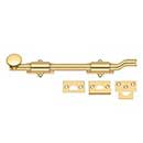 Deltana [FPG10CR003] Solid Brass Door Slide Bolt - Offset - Traditional - Polished Brass (PVD) Finish - 10" L