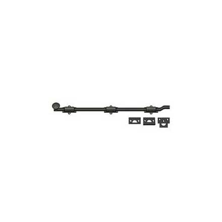 Deltana [FPG1810B] Solid Brass Door Slide Bolt - Offset - Traditional - Oil Rubbed Bronze Finish - 18&quot; L