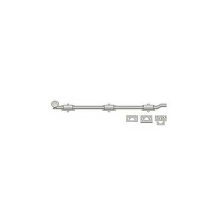 Deltana [FPG1815] Solid Brass Door Slide Bolt - Offset - Traditional - Brushed Nickel Finish - 18&quot; L