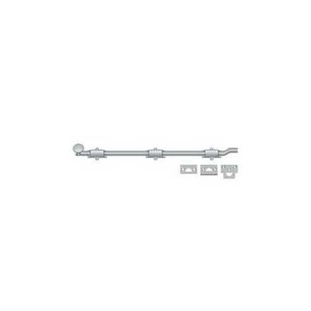 Deltana [FPG1826D] Solid Brass Door Slide Bolt - Offset - Traditional - Brushed Chrome Finish - 18" L