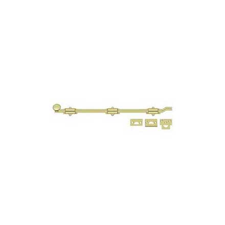 Deltana [FPG183] Solid Brass Door Slide Bolt - Offset - Traditional - Polished Brass Finish - 18&quot; L