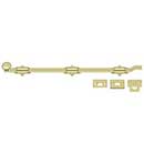 Deltana [FPG183] Solid Brass Door Slide Bolt - Offset - Traditional - Polished Brass Finish - 18" L