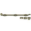 Deltana [FPG185] Solid Brass Door Slide Bolt - Offset - Traditional - Antique Brass Finish - 18" L