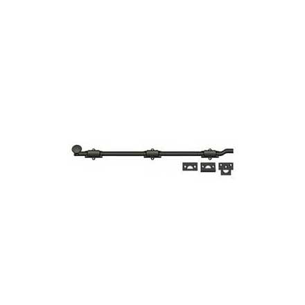 Deltana [FPG2410B] Solid Brass Door Slide Bolt - Offset - Traditional - Oil Rubbed Bronze Finish - 24&quot; L