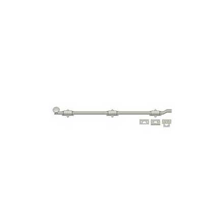 Deltana [FPG2615] Solid Brass Door Slide Bolt - Offset - Traditional - Brushed Nickel Finish - 26&quot; L