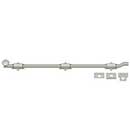 Deltana [FPG2615] Solid Brass Door Slide Bolt - Offset - Traditional - Brushed Nickel Finish - 26&quot; L