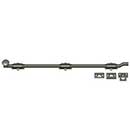 Deltana [FPG2615A] Solid Brass Door Slide Bolt - Offset - Traditional - Antique Nickel Finish - 26" L