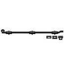 Deltana [FPG2619] Solid Brass Door Slide Bolt - Offset - Traditional - Paint Black Finish - 26&quot; L