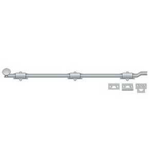 Deltana [FPG2626D] Solid Brass Door Slide Bolt - Offset - Traditional - Brushed Chrome Finish - 26" L