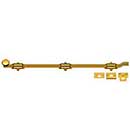 Deltana [FPG26CR003] Solid Brass Door Slide Bolt - Offset - Traditional - Polished Brass (PVD) Finish - 26" L