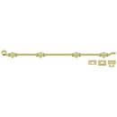Deltana [FPG423] Solid Brass Door Slide Bolt - Offset - Traditional - Polished Brass Finish - 42&quot; L