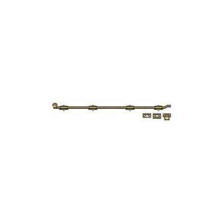 Deltana [FPG425] Solid Brass Door Slide Bolt - Offset - Traditional - Antique Brass Finish - 42&quot; L