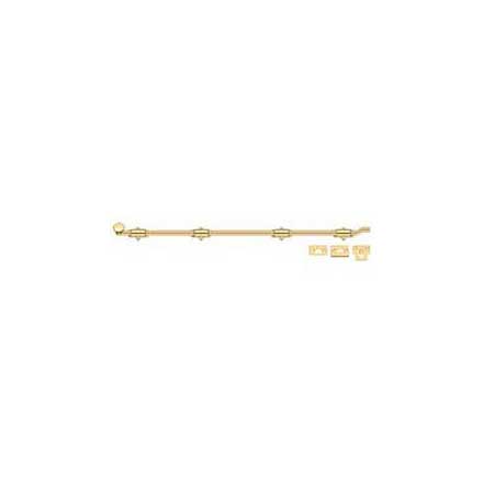 Deltana [FPG42CR003] Solid Brass Door Slide Bolt - Offset - Traditional - Polished Brass (PVD) Finish - 42&quot; L