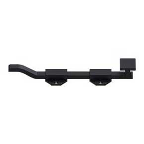 Deltana [FPGM1019] Solid Brass Door Slide Bolt - Offset - Modern - Paint Black Finish - 10" L