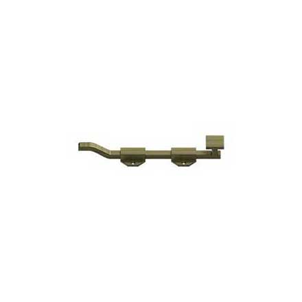 Deltana [FPGM105] Solid Brass Door Slide Bolt - Offset - Modern - Antique Brass Finish - 10&quot; L