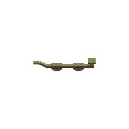 Deltana [FPGM105] Solid Brass Door Slide Bolt - Offset - Modern - Antique Brass Finish - 10&quot; L