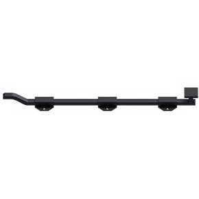 Deltana [FPGM1819] Solid Brass Door Slide Bolt - Offset - Modern - Paint Black Finish - 18" L