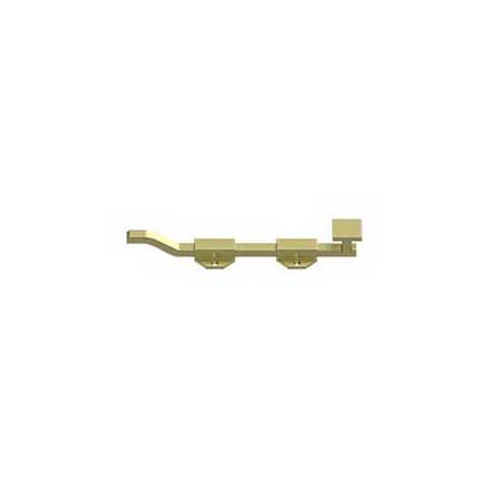 Deltana [FPGM103] Solid Brass Door Slide Bolt - Offset - Modern - Polished Brass Finish - 10&quot; L