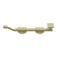 Deltana [FPGM103-UNL] Solid Brass Door Slide Bolt - Offset - Modern - Polished Brass (Unlacquered) Finish - 10&quot; L