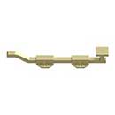 Deltana [FPGM103-UNL] Solid Brass Door Slide Bolt - Offset - Modern - Polished Brass (Unlacquered) Finish - 10" L