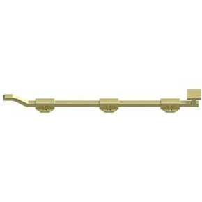 Deltana [FPGM183] Solid Brass Door Slide Bolt - Offset - Modern - Polished Brass Finish - 18" L