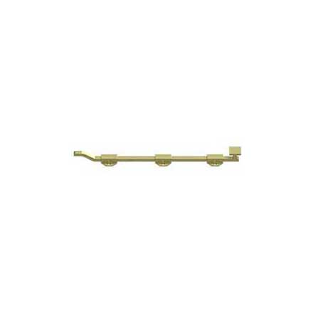 Deltana [FPGM183] Solid Brass Door Slide Bolt - Offset - Modern - Polished Brass Finish - 18" L