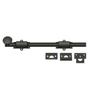 Deltana [12SB10B] Solid Brass Door Slide Bolt - Surface - Traditional - Oil Rubbed Bronze Finish - 12" L