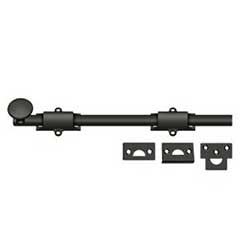 Deltana [12SB10B] Solid Brass Door Slide Bolt - Surface - Traditional - Oil Rubbed Bronze Finish - 12&quot; L