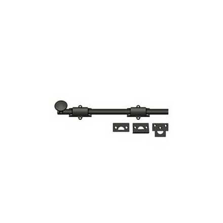 Deltana [12SB10B] Solid Brass Door Slide Bolt - Surface - Traditional - Oil Rubbed Bronze Finish - 12&quot; L