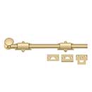 Deltana [12SB4] Solid Brass Door Slide Bolt - Surface - Traditional - Brushed Brass Finish - 12" L