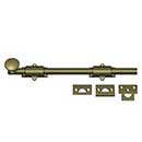 Deltana [12SB5] Solid Brass Door Slide Bolt - Surface - Traditional - Antique Brass Finish - 12" L