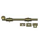 Deltana [12SB5] Solid Brass Door Slide Bolt - Surface - Traditional - Antique Brass Finish - 12&quot; L