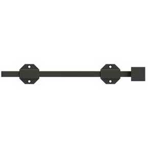Deltana [12SBM10B] Solid Brass Door Slide Bolt - Surface - Modern - Oil Rubbed Bronze Finish - 12" L