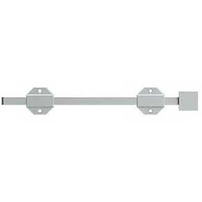Deltana [12SBM26] Solid Brass Door Slide Bolt - Surface - Modern - Polished Chrome Finish - 12" L
