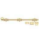 Deltana [18SB003] Solid Brass Door Slide Bolt - Surface - Traditional - Polished Brass (PVD) Finish - 18" L