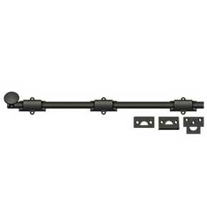 Deltana [18SB10B] Solid Brass Door Slide Bolt - Surface - Traditional - Oil Rubbed Bronze Finish - 18" L