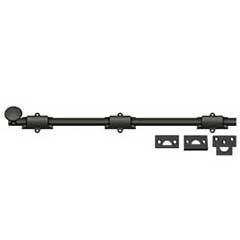 Deltana [18SB10B] Solid Brass Door Slide Bolt - Surface - Traditional - Oil Rubbed Bronze Finish - 18&quot; L