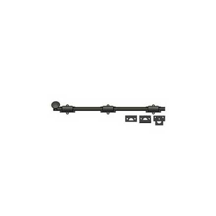 Deltana [18SB10B] Solid Brass Door Slide Bolt - Surface - Traditional - Oil Rubbed Bronze Finish - 18" L