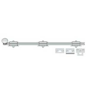 Deltana [18SB26] Solid Brass Door Slide Bolt - Surface - Traditional - Polished Chrome Finish - 18" L