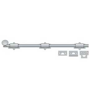 Deltana [18SB26D] Solid Brass Door Slide Bolt - Surface - Traditional - Brushed Chrome Finish - 18" L