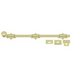 Deltana [18SB3] Solid Brass Door Slide Bolt - Surface - Traditional - Polished Brass Finish - 18&quot; L