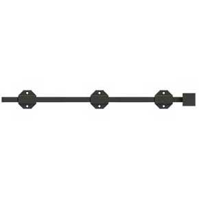 Deltana [18SBM10B] Solid Brass Door Slide Bolt - Surface - Modern - Oil Rubbed Bronze Finish - 18" L