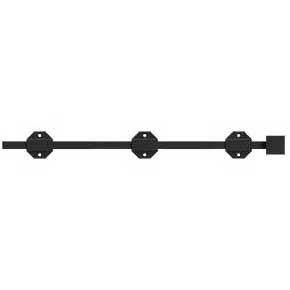 Deltana [18SBM19] Solid Brass Door Slide Bolt - Surface - Modern - Paint Black Finish - 18" L